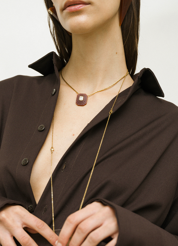 OTTAGONO - BORDEAUX NECKLACE