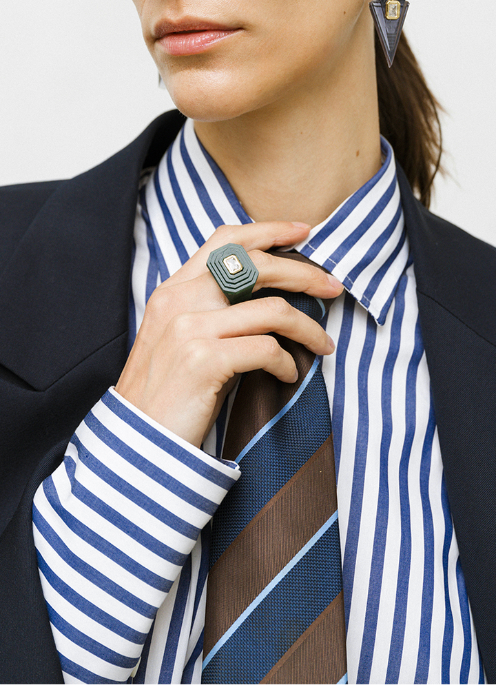 OTTAGONO - GREEN RING