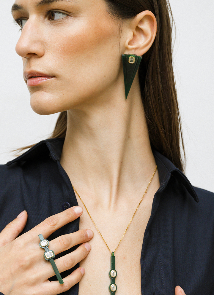 JVxTH - L GREEN EARRINGS