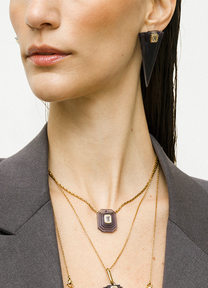 OTTAGONO - SMOKY NECKLACE