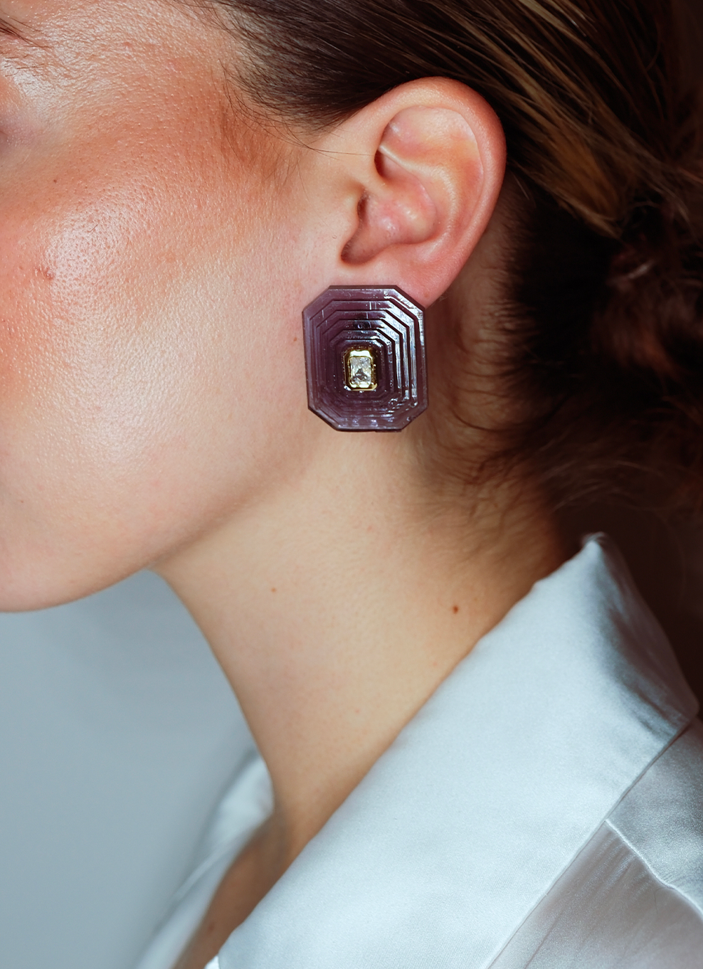 OTTAGONO M - SMOKY EARRINGS